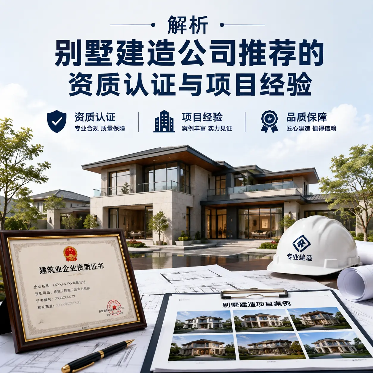 解析 青海 别墅建造公司推荐的资质认证与项目经验