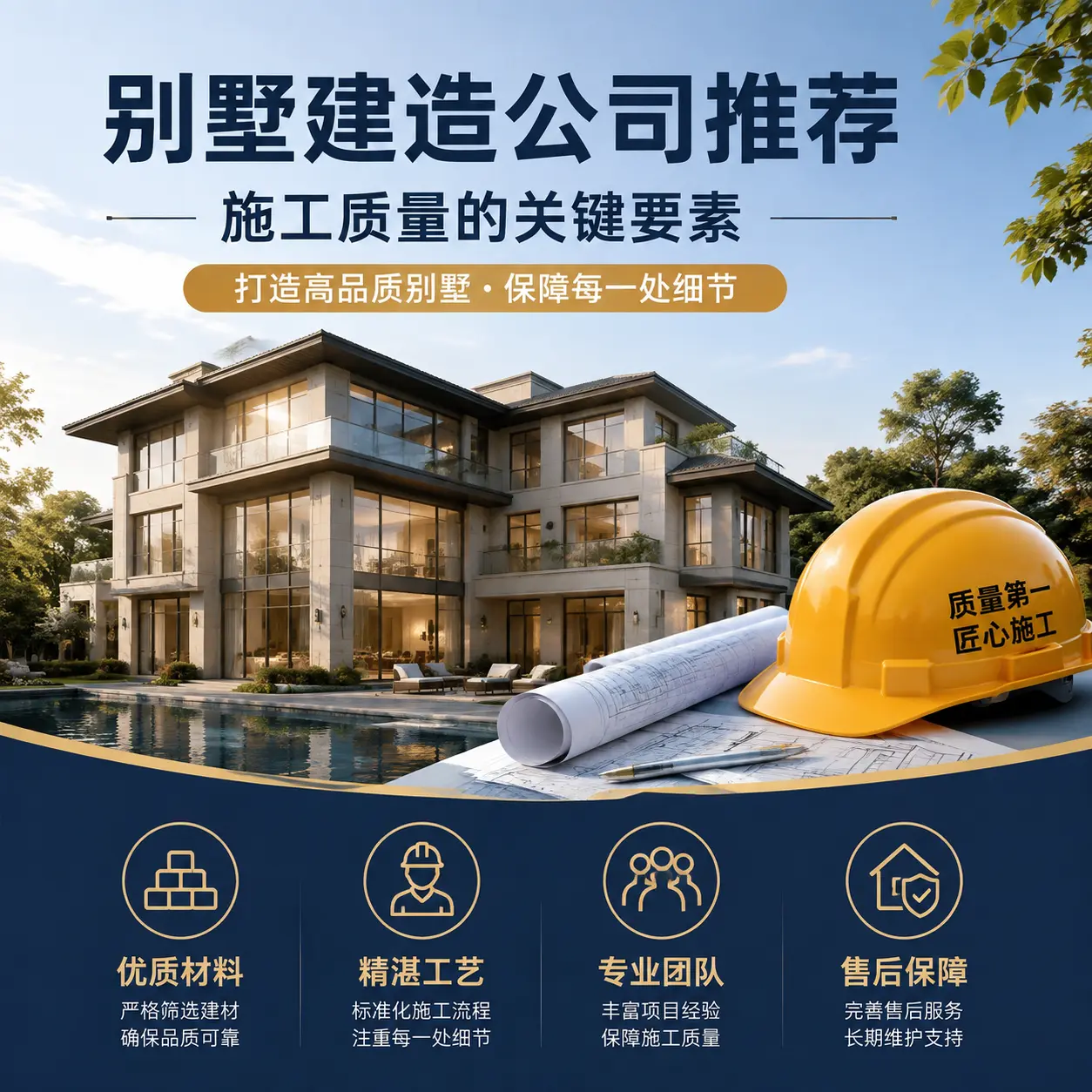 别墅建造公司推荐： 青海 施工质量的关键要素