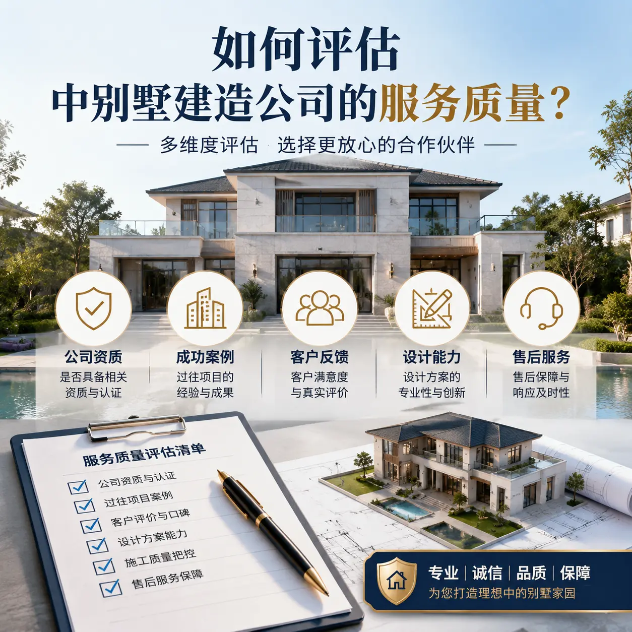 如何评估 青海 中别墅建造公司的服务质量？