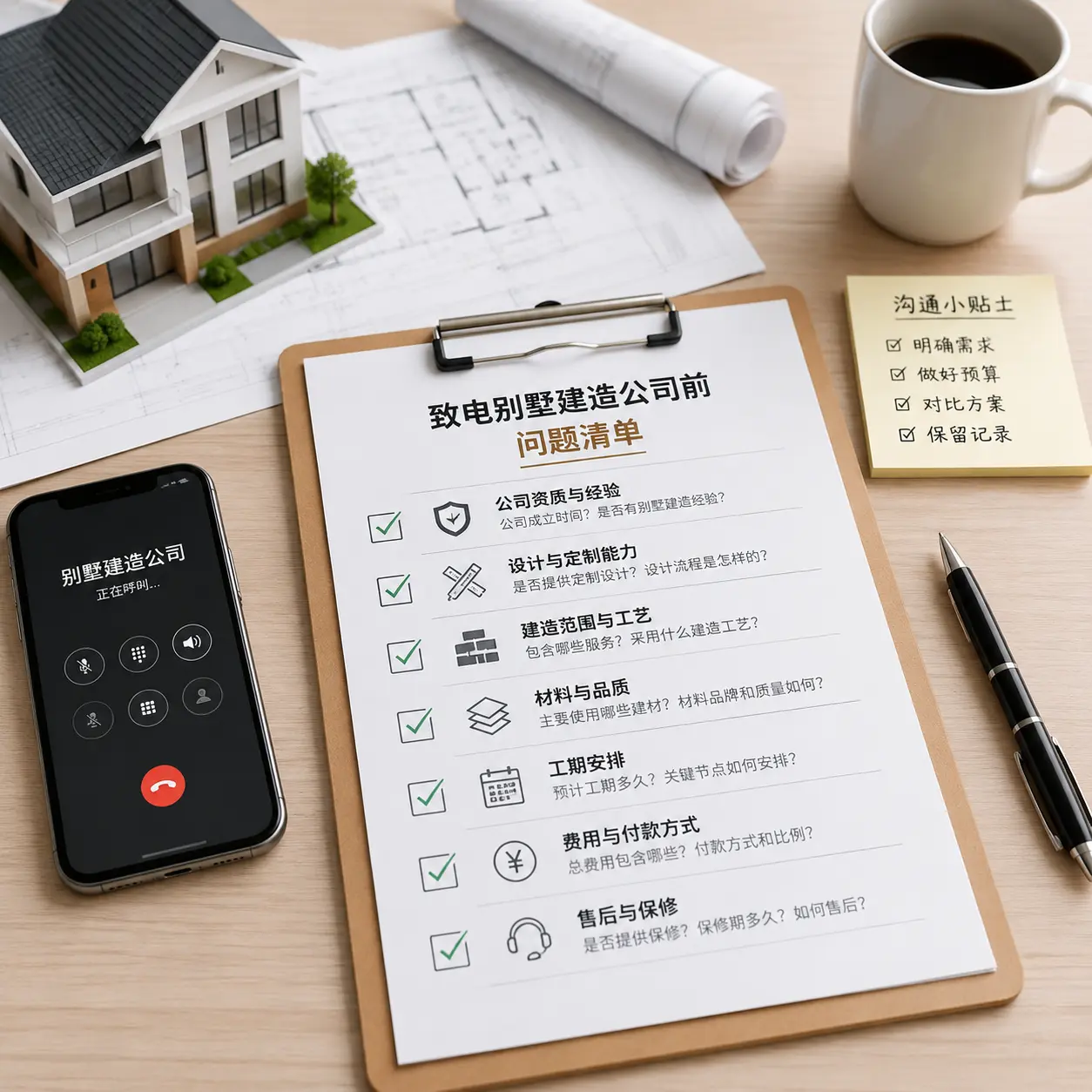 在青海拨打别墅建造公司电话前的准备工作