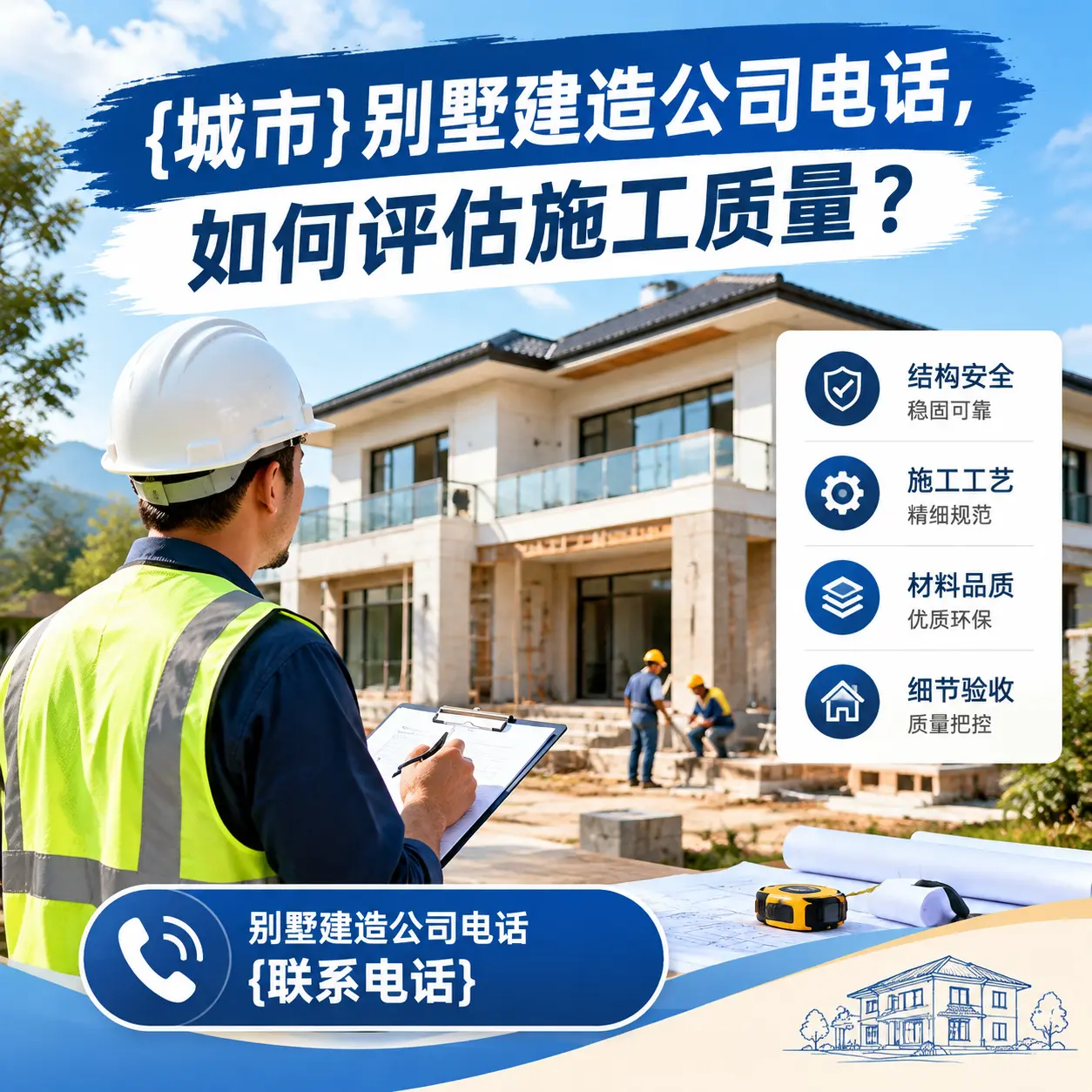 青海别墅建造公司电话，如何评估施工质量？