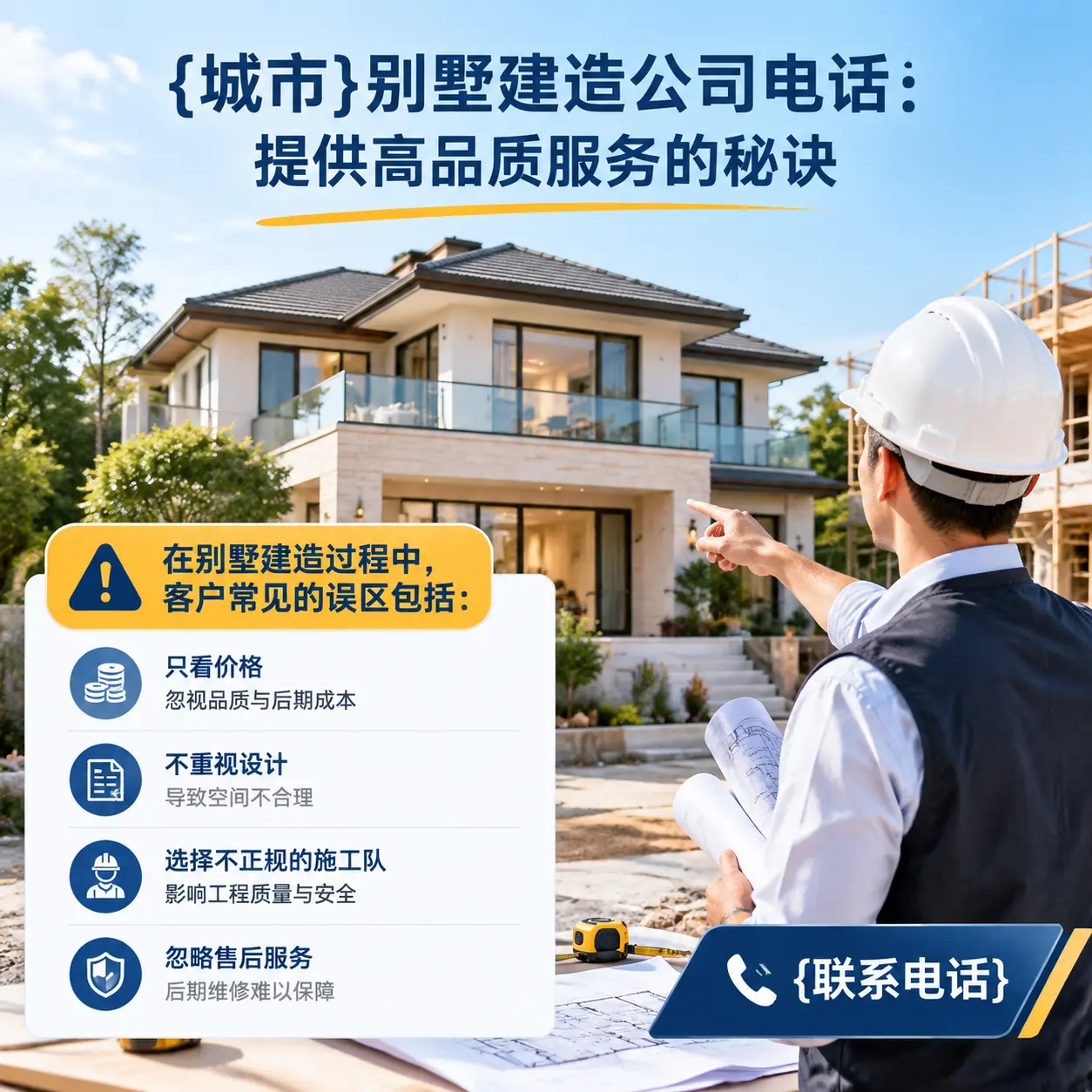 青海别墅建造公司电话:提供高品质服务的秘诀