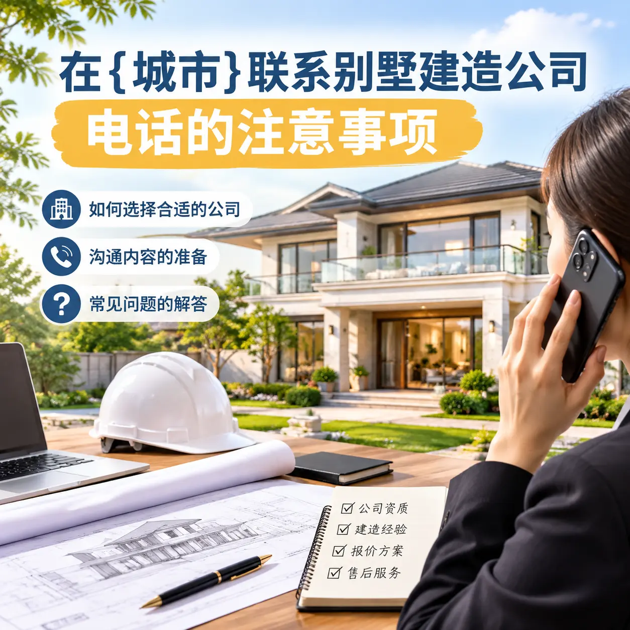 在青海联系别墅建造公司电话的注意事项